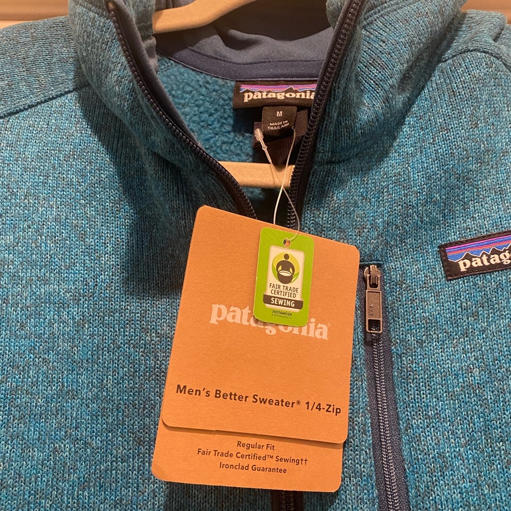 Patagonia Men's Zip-Up Sweater - Blue